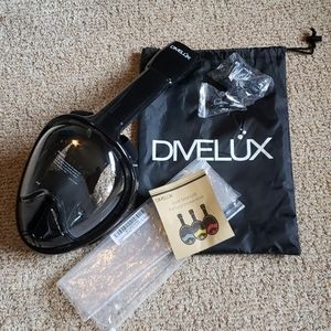 Divelux Black Full Face Snorkel Mask SZ S/M